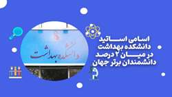 اسامی اساتید دانشکده بهداشت دانشگاه علوم پزشکی ایران در میان ۲ درصد دانشمندان برتر جهان